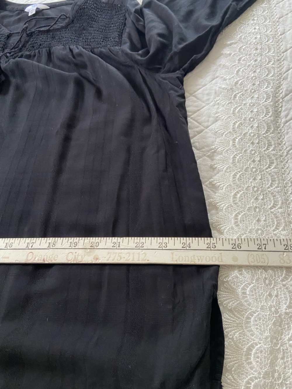 Time and Tru Black Bohemian Blouse Size L (12-14) - Picture 13 of 14